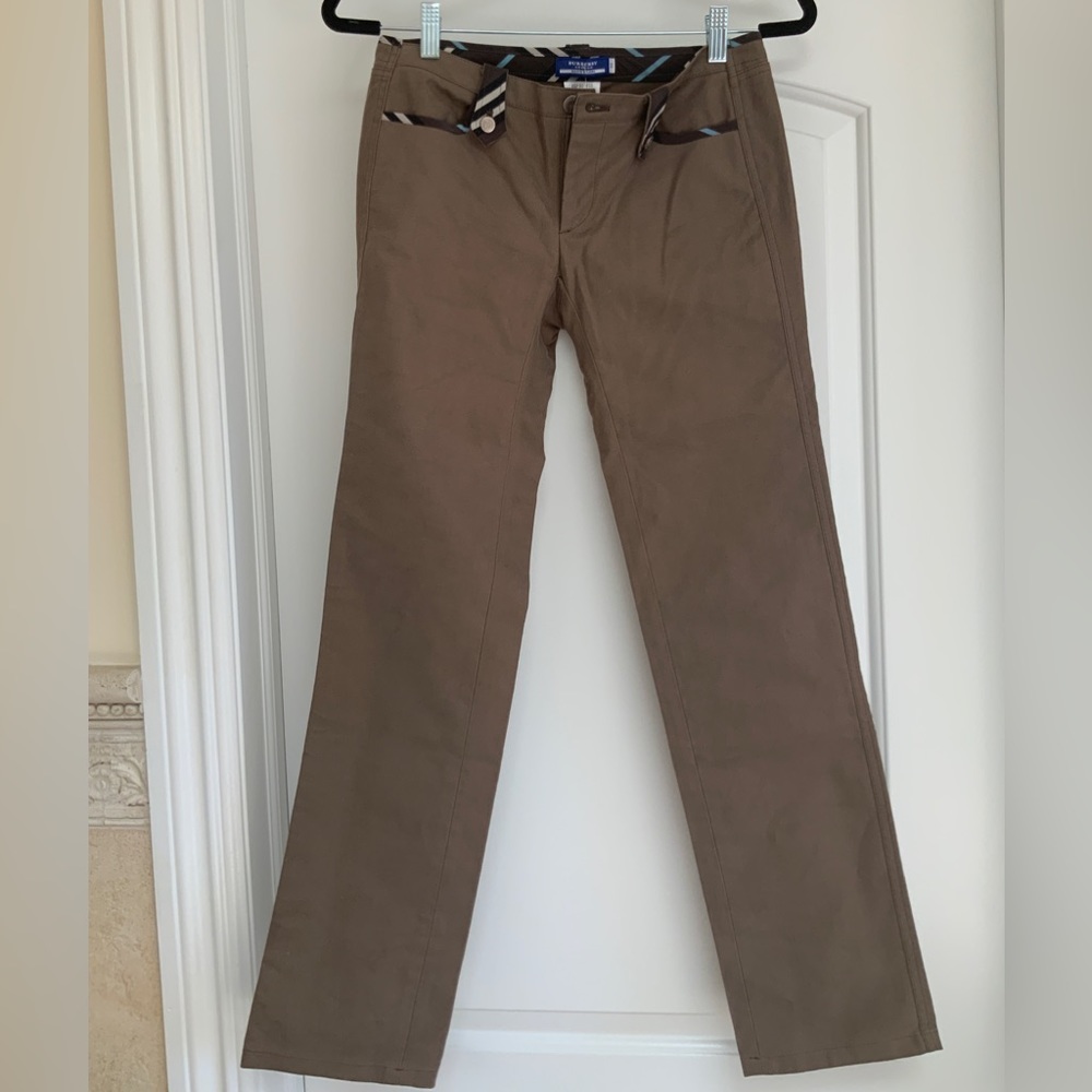 Burberry blue label boot cut khaki Jean pants